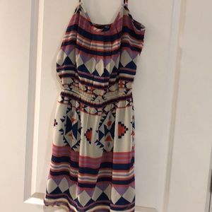 AQUA dress with geometric patterns